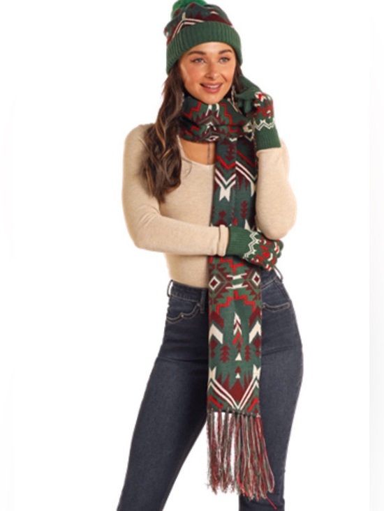 Rock & Roll Denim Accessories - Rock & Roll Denim Aztec Scarf Gift Set